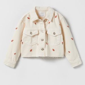 ✨SALE✨ ZARA EMBROIDERED DENIM JACKET ✨SALE✨